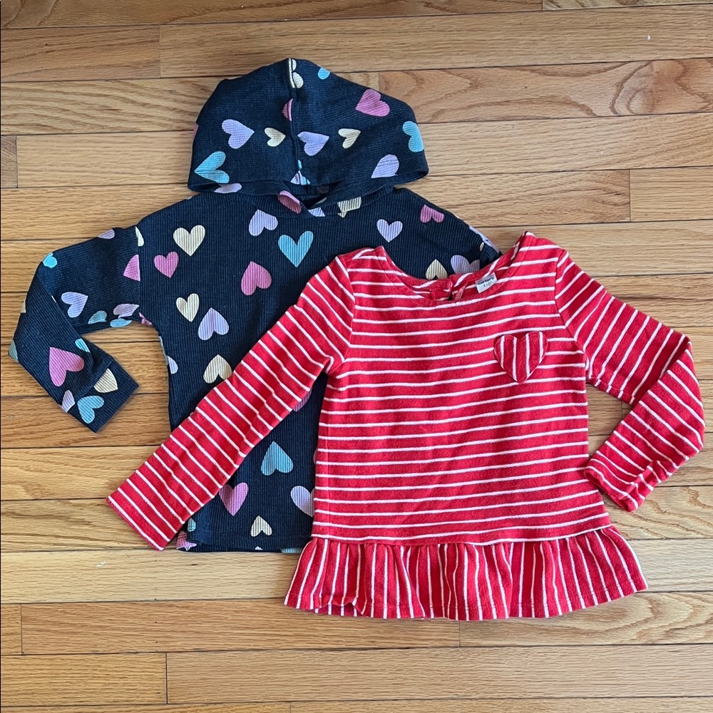 Carter's Heart and Striped Kids Sweatshirts
